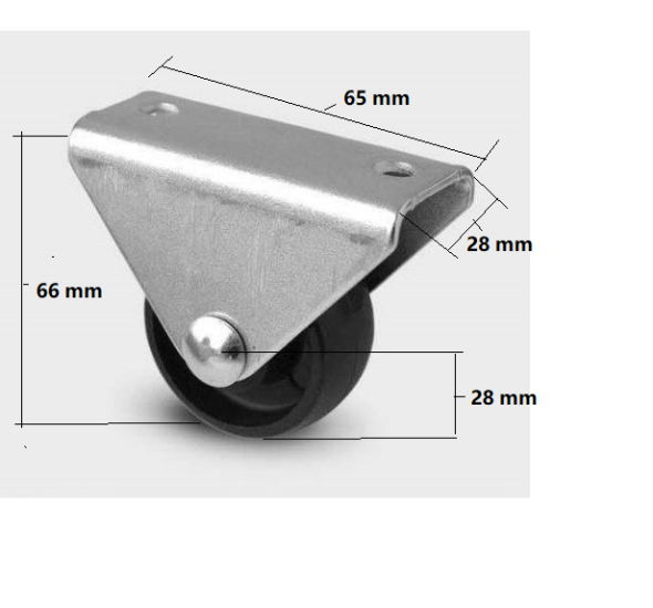  4 Adet Sabit Mobilya Teker Tekerleği 66 Mm